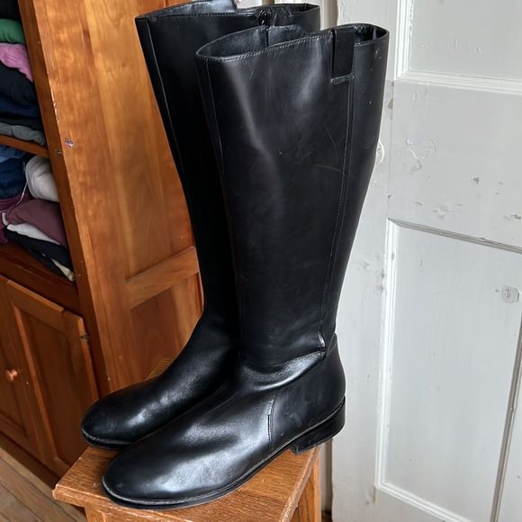 Cole Haan tall leather riding boots, size ladies 11. - Picture 5 of 15